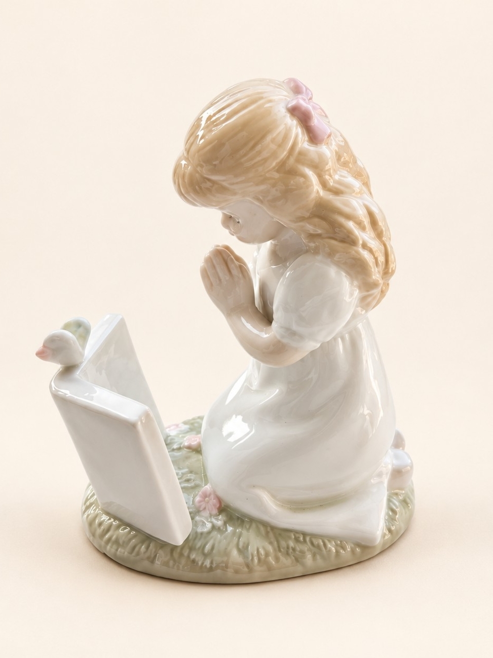 Vintage Hallmark Studio B Praying Girl Porcelain Figurine Christian Decor